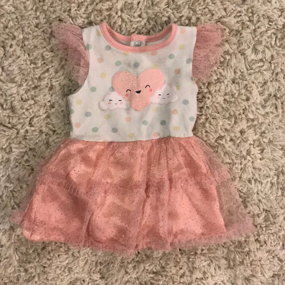 Limited Too sparkling onesie dress 6-9m